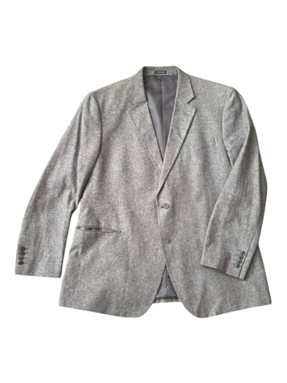 46R Stafford Linen Cotton Men's Classic Fit Linen Sport Coat Grey